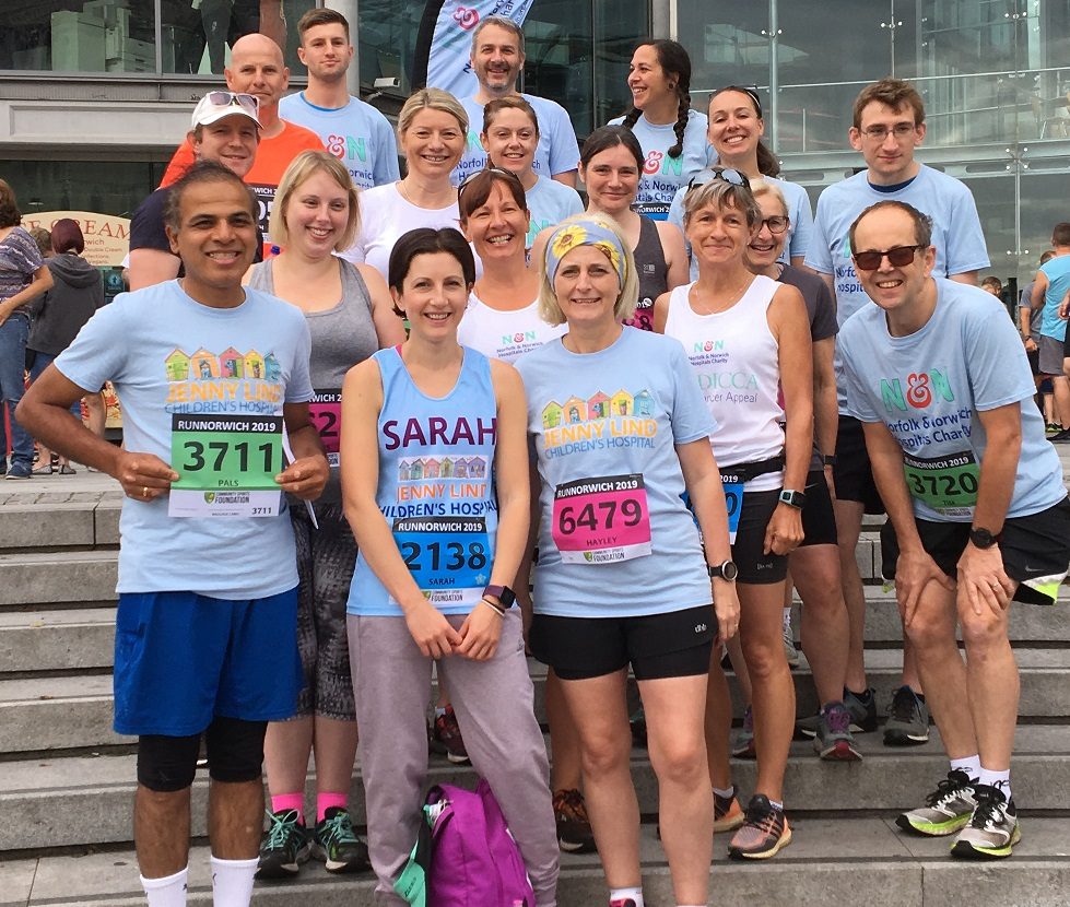 Hospital charity team completes RunNorwich